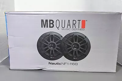 MB Quart NF1-116B Nautic Series 6.5-Inch 80-Watt Coaxial Speakers (Black) • $44