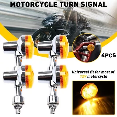 LED Motorcycle Turn Signals Amber Lights Blinker Indicator For Kawasaki Suzuki • $17.99