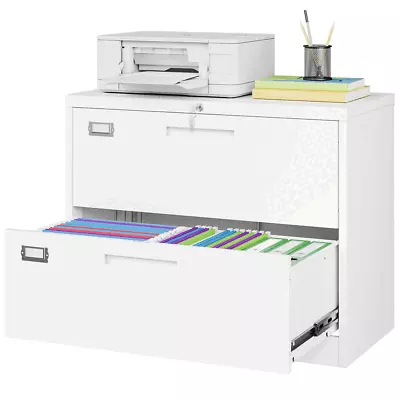 $209.99 • Buy Lateral File Cabinet 2 Drawer With Lock,Vertical Metal Storage Filing Cabinets