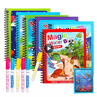 Kids Painting Book Painting With Water Aqua Doodle Waterpen Magic Book Toy New • £5.20