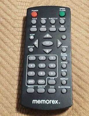 Memorex MVD2015/2016 DVD Player Black Remote Control Tested Working • $5.99