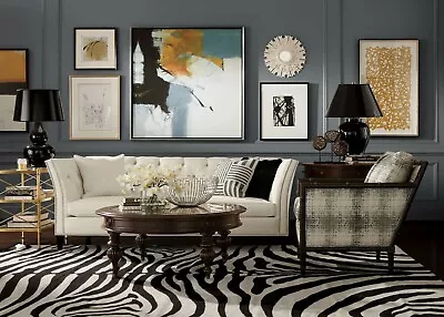 Zebra New York Style Modern Trendy Floor Rug Mat **new** • $254.10