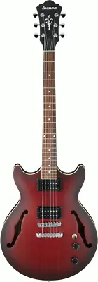 Ibanez AM53 SRF Artcore Hollow Body Electric Guitar (Sunburst Red Flat) • $687.95