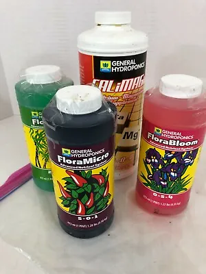 $59 • Buy 4 Bottles Of Plant Food By General Hydroponics- Flora Bloom ADV Nutrient System