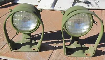 Vintage Military Headlights 1940's 1950's Jeep ? Willys ? • $179.99