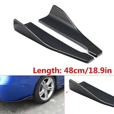 Car Bumper Spoiler Rear Lip Side Skirt Extension Splitter Winglet Wing Kit • $38.99