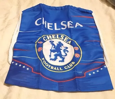 Drawstring Gym Bag. Chelsea Fc. Lightweight. Polyester. Quick Dry. New • £5.49