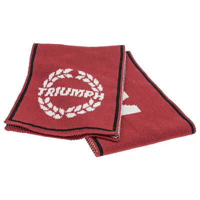 £38.40 • Buy Knit Scarf Triumph Wreath Logo Red/White L 80  W 8.5  80% Cotton Blend 231-344