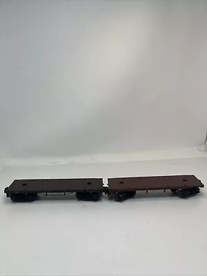 Lionel O Gauge 1877 Flat Bed Utlity Car - Lot Of 2 - Parts Or Restoration • $19.99