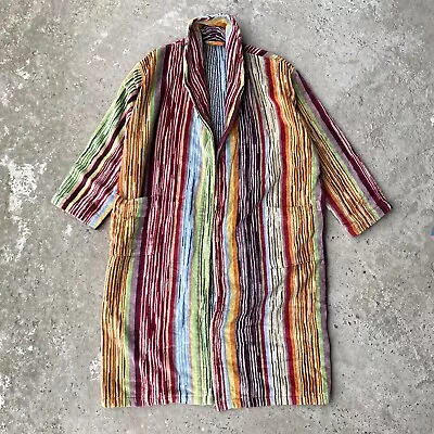 MISSONI Bathrobe Looped Cotton Terry Multicolored Vintage Made In Italy • $95
