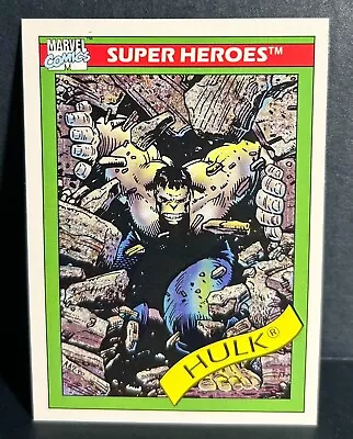 1990 Marvel Super Heroes Trading Card Impel Gray Hulk #17 • $1.25