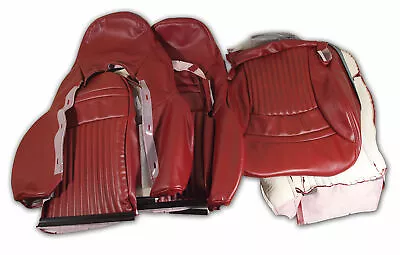 Corvette C5  Leather-Like  Vinyl Seat Covers Red Sport 1997-1999 • $969.99