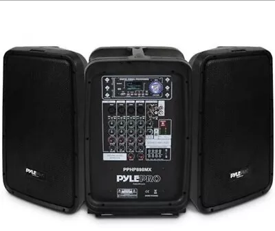 Pyle PPHP898MX Bluetooth PA Speaker & Amplifier Mixer System 8-Ch. Audio Mixer • $200