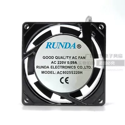 1pc RUNDA AC8025S220H AC220V 0.09A 8CM 8025 Double Ball  Mute Cooling Fan • $20.61