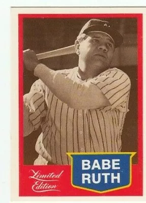 Babe Ruth Limited Edition Card With Advertisement On Back • $8.95