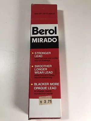 Vintage Berol Mirado 12 Wood Pencils 174-2 Medium-Soft Made USA Box Of 9 • $8.99