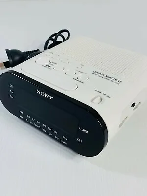 $44.90 • Buy Sony Dream Machine • Off- White Clock Alarm FM/AM Radio ICF-C218 • Free Shipping