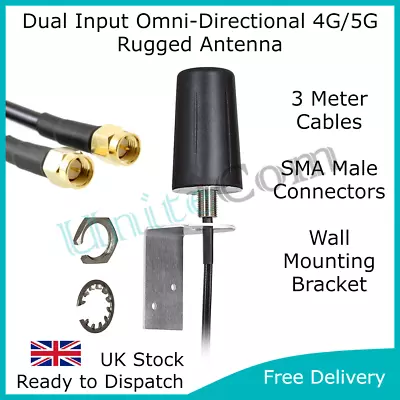 £46.15 • Buy 5G 4G MiMo Outdoor Broadband Mobile Cellular Antenna Rugged External Huawei B715