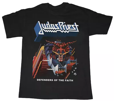 Judas Priest Defenders Of The Faith 1984 New Black T-Shirt Vintage Men Gift Tee • $18.99