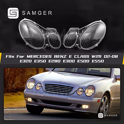 For Mercedes Benz W211 E Class 2002-2008 Headlight Lens Cover Clear Left & Right • $40.49