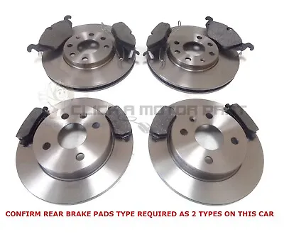 VAUXHALL ASTRA G MK4 1.8 16V SXi FRONT AND REAR BRAKE DISCS & PADS 4STUD (CHECK) • $113.13