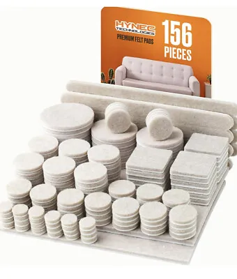 Piece Furniture Felt Pads LARGE Set 8 Sizes Self Stick On. • £6.95