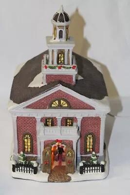 2016 Holiday Time Lighted 12'' Tall Vintage Victorian Church Christmas Village • $26.99