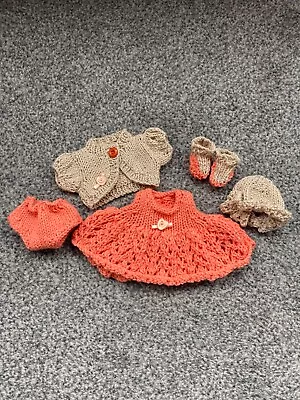 £4.99 • Buy Hand Knitted Dress & Bolero Set - 8”  Doll