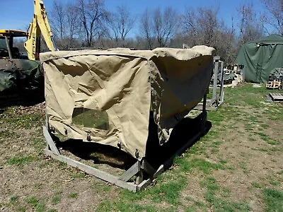 Military Surplus Cargo Cover Vehicle 2 Man Crew Truck Trailer M998 Hmmwv-bad Zip • $220