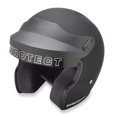 Racerdirect.net Pyrotect Open Face Helmet Matte Black Sa 2010 Small Kart Jr Drag • $94.99