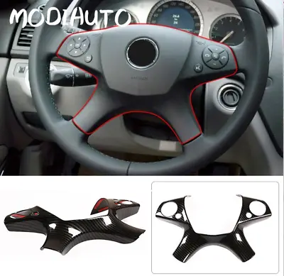 For Mercedes-Benz C-Class 08-2010 Carbon Fiber ABS Interior Steering Wheel Trim • $47.93