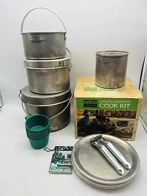 $39.99 • Buy Vintage Palco Campers Camping Aluminum Cook Mess Kit 414 - Made In USA 23 Pieces