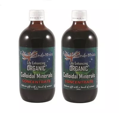 2 X Fulhealth Industries Organic Colloidal Trace Minerals Concentrate 500mL • $55.78