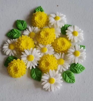 36 X Easter Flowers Cake Cupcakes Decorations Fondant • £12.75