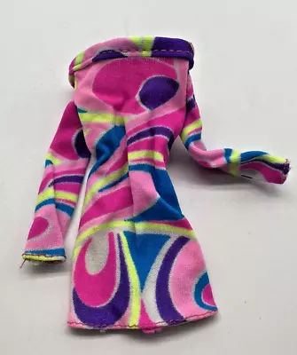 Vintage 1991 Totally Hair Barbie Doll Mini Dress ~ 70's Vibe ~ Bright Color ~ • $12.99