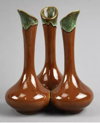 Mid Century Van Briggle Triple Gourd Bud Vase • $75