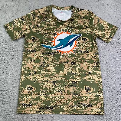 Miami Dolphins Shirt Youth Large Digital Camouflage Graphic Print Performance • $19.89