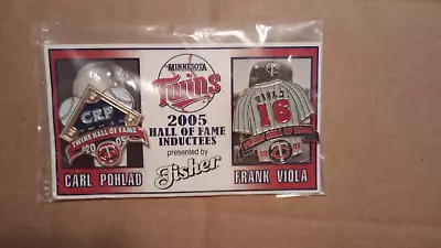 MINNESOTA TWINS MLB 2005 Twins Hall Of Fame Pin Carl Pohlad Frank Viola (SGA) • $10