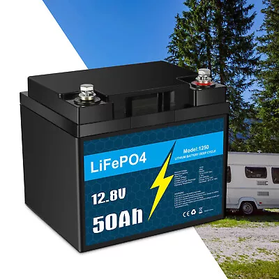 LiFePO4 Lithium Battery 12V 50Ah With 50A BMS For Solar Marine Trolling Motor • $55.99