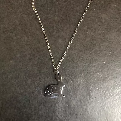 £3.45 • Buy Silver Bunny Rabbit Necklace - Stainless Steel - Hypoallergenic