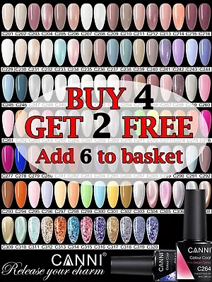 £3.95 • Buy CANNI® Nail Gel Polish Soak Off UV LED Colour Base Top Coat Varnish - Lite 8ML