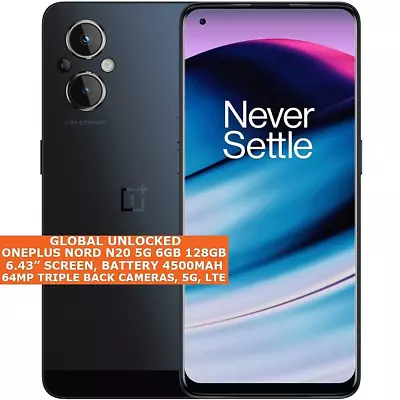 ONEPLUS NORD N20 5G 6gb 128gb Snapdragon Octa-Core 6.43  Fingerprint Id Android • $577.23