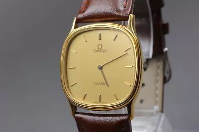 【Vintage NEAR MINT】 Omega DeVille Cal. 1365 Gold Men's Quartz Watch From Japan • $349.99