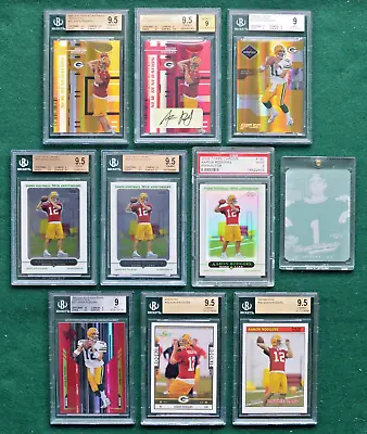 Aaron Rodgers Rookie Card Investor Lot (10) 2005 RARE #d SP Packers Jets RC AUTO • $15000