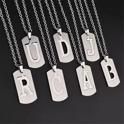 Metal Minimalist Alphabet Initial Necklace 26 Letters Alphabet Pendant A To Z • $8.21