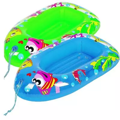 Child Kids Inflatable Pool Dingy Boat Toy Blow Up Float Sea Beach Lounger Swim • £7.95