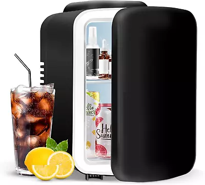 4L Mini Fridge 6 Can Portable Cooler & Warmer Compact Refrigerators For Food Dr • $39.93