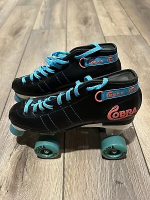 Roller Derby Cobra Skates Women’s Size 7 (US) Black/Teal Vintage 340 Skates • $33.99