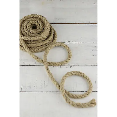 £264.31 • Buy Natural Jute Rope Strong Twisted Decking Cord Garden Sash Camping 6mm - 60mm