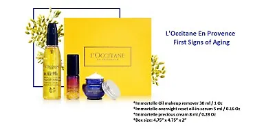L'Occitane En Provence First Signs Of Aging Immortelle Cream Serum Cleanser NIB • $24.50
